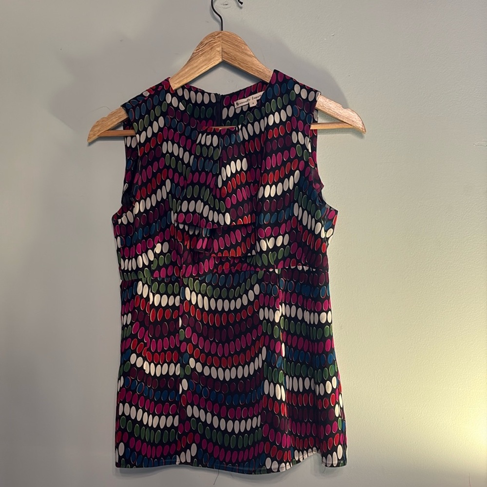 Nanette Lepore Colorful Silk Top Size 4